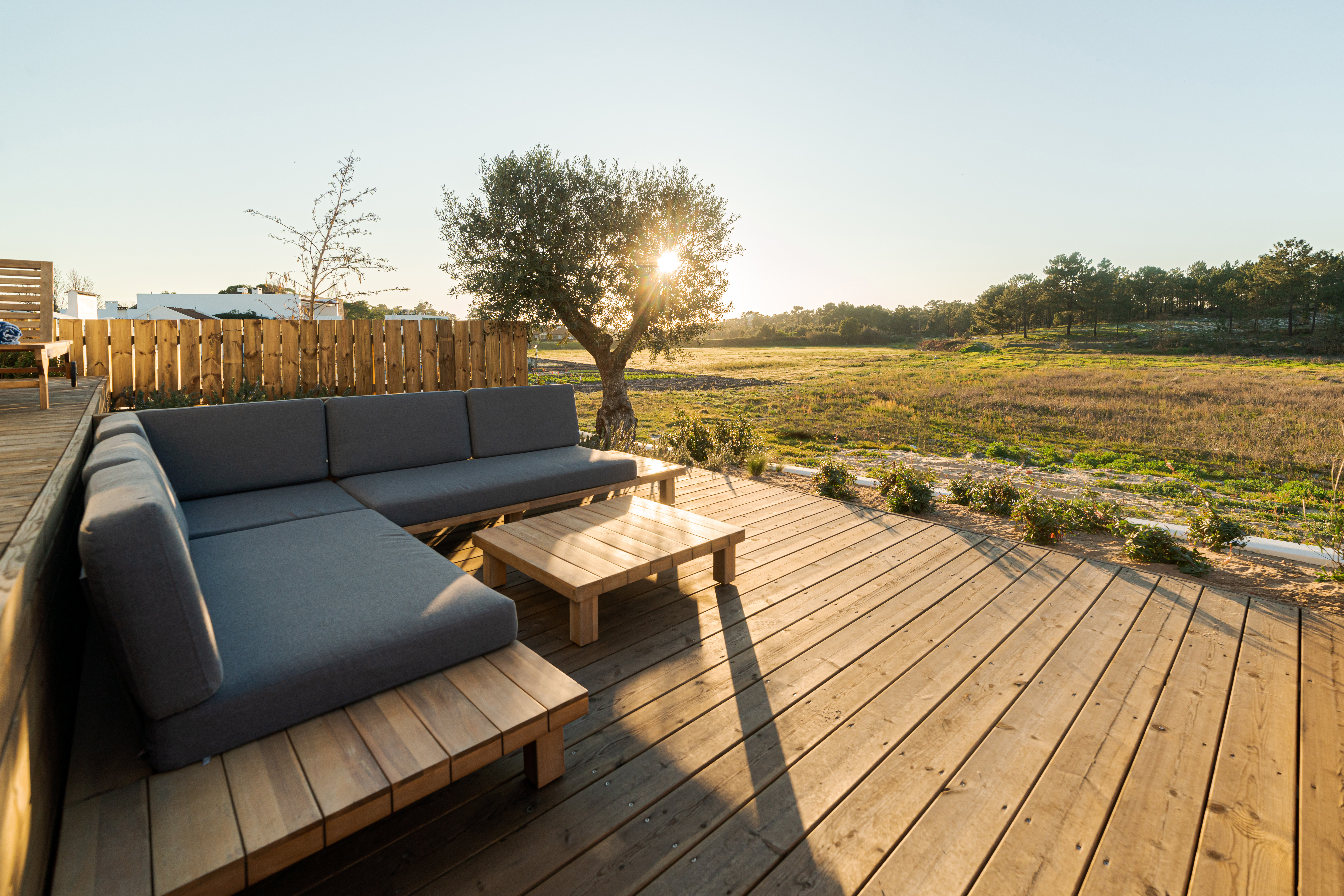Wood Deck with Lounge